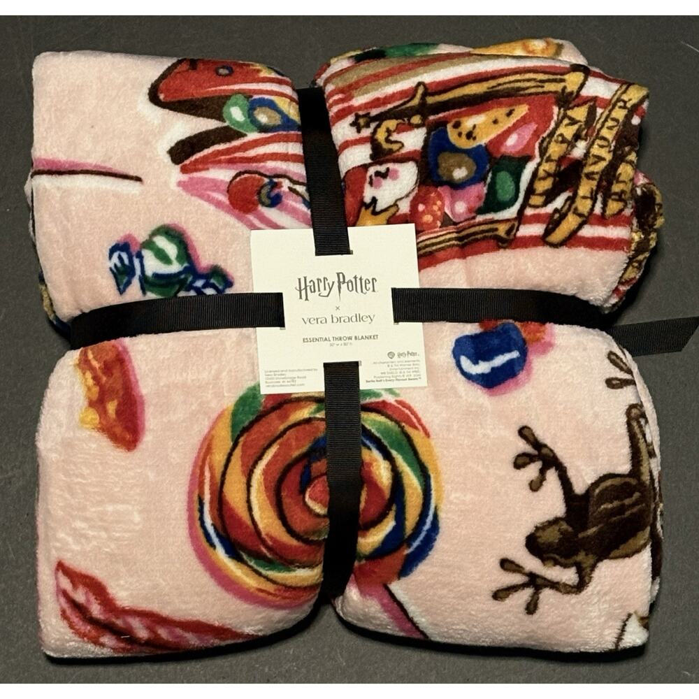Vera Bradley Harry Potter Honeydukes Throw Blanket Plush NWT Candy Honeydukes